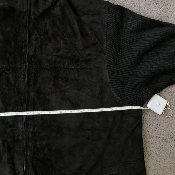 NWT Marc Edwards Mens Leather Suede Sweater Sz L - Picture 5 of 8